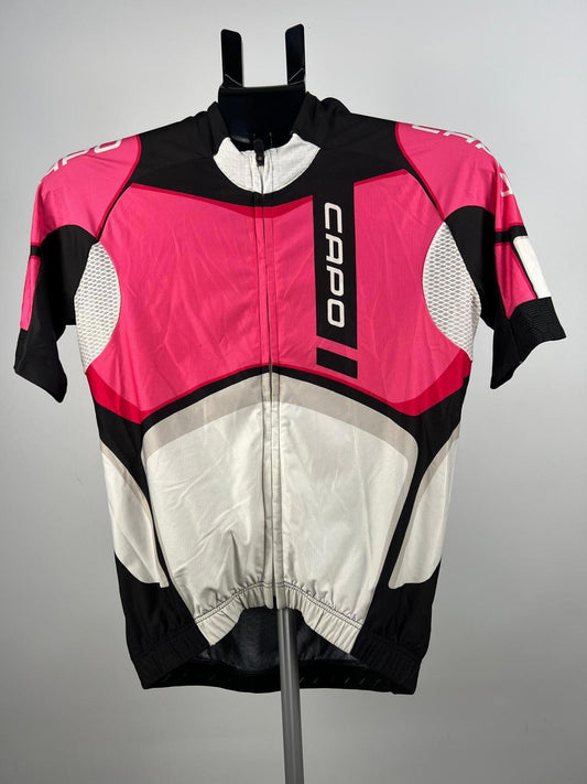 Capo - Made in Italy - Cycling Jersey Top - Size S - Grey/Pink