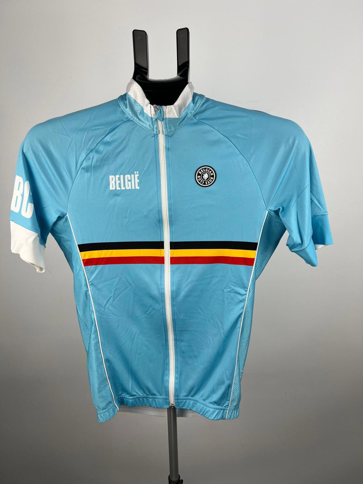 Belgian Boys Club 'Full Gas' Cycling Jersey - S - Light Blue - Made in Italy