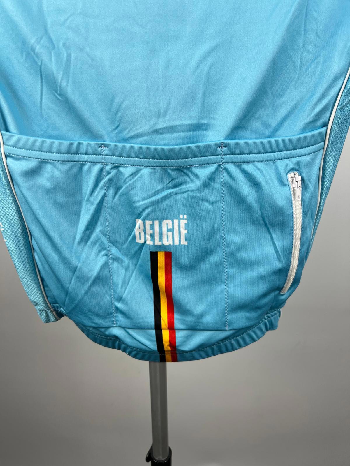 Belgian Boys Club 'Full Gas' Cycling Jersey - S - Light Blue - Made in Italy