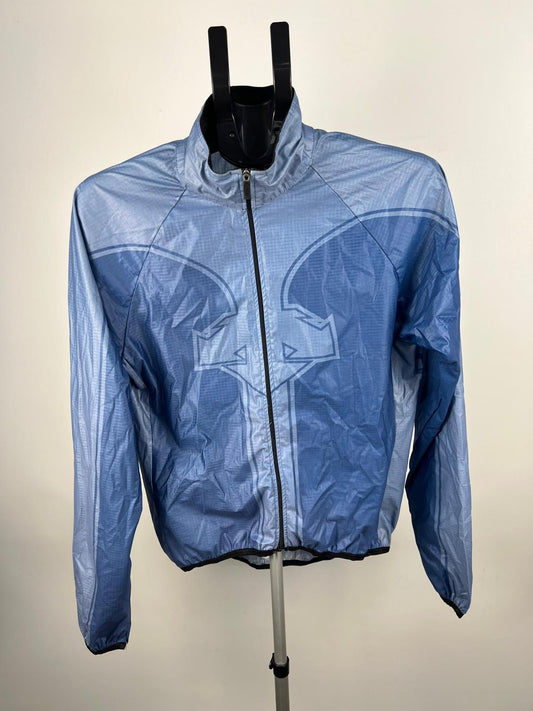 Descente Blue Lightweight Windbreaker Jacket - Small - Made in Mexico