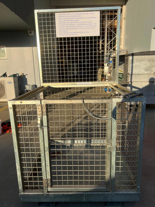 Forklift Work Platform Cage + Safety Harness Kit, WP-MS by East West Engineering