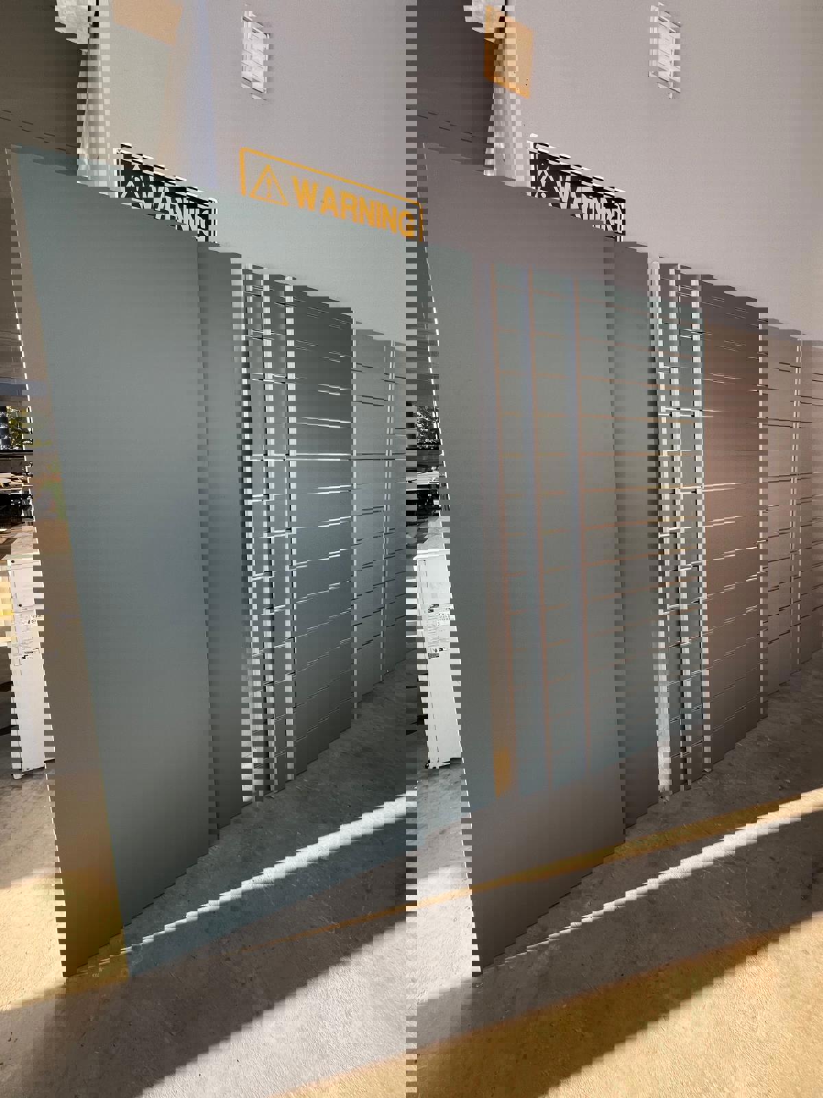 Brand New Slatwall Display Panels + 300 Black Hooks – Blue & Grey – 2300mm Height