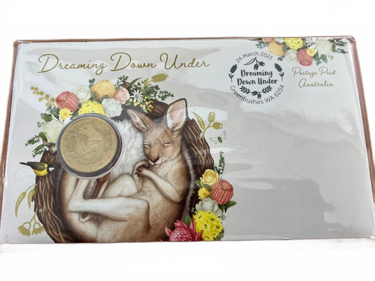 2021 Australia Post Dreaming Down Under Kangaroo Numismatic Cover 2021 PNC