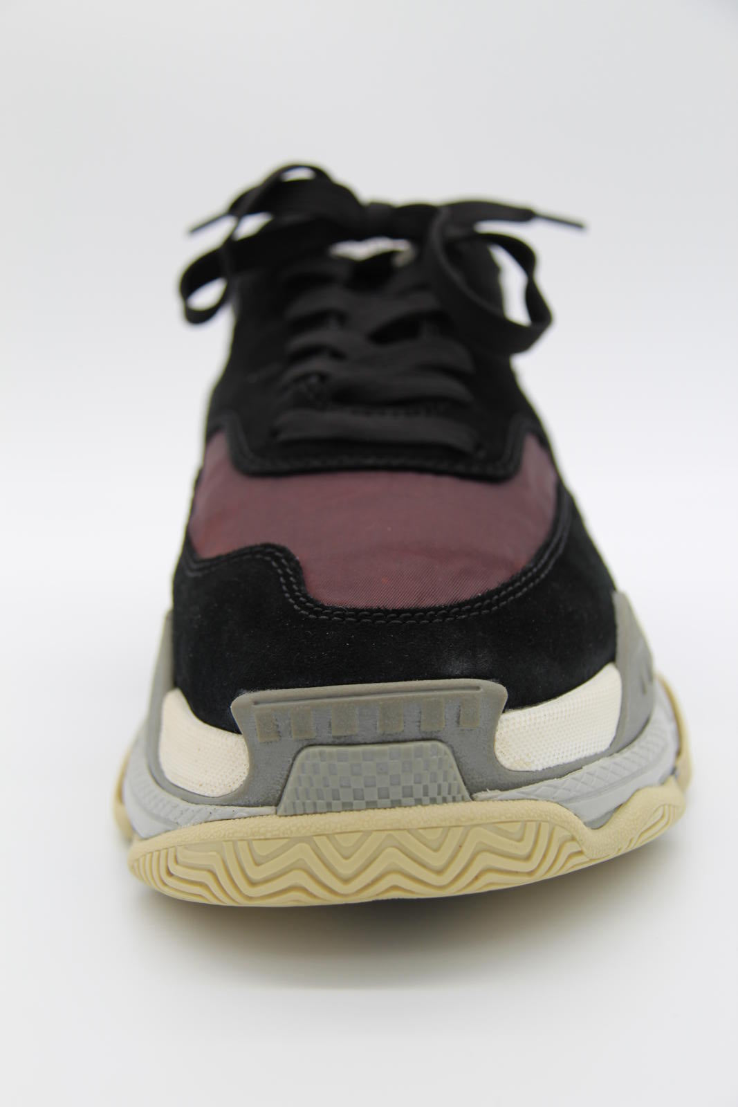 Balenciaga Triple S Sneakers Black and Burgundy Size EU 42