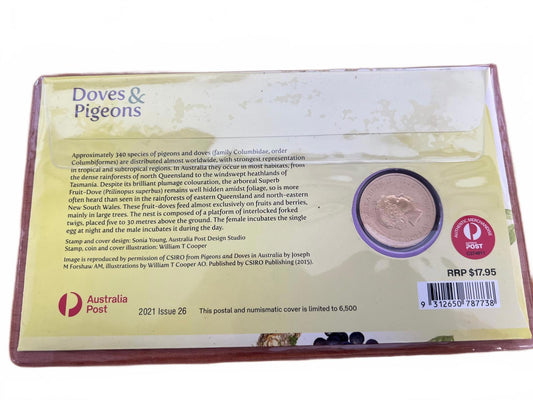 Limited Edition Doves & Pigeons Postal Cover - Australia Post 2021