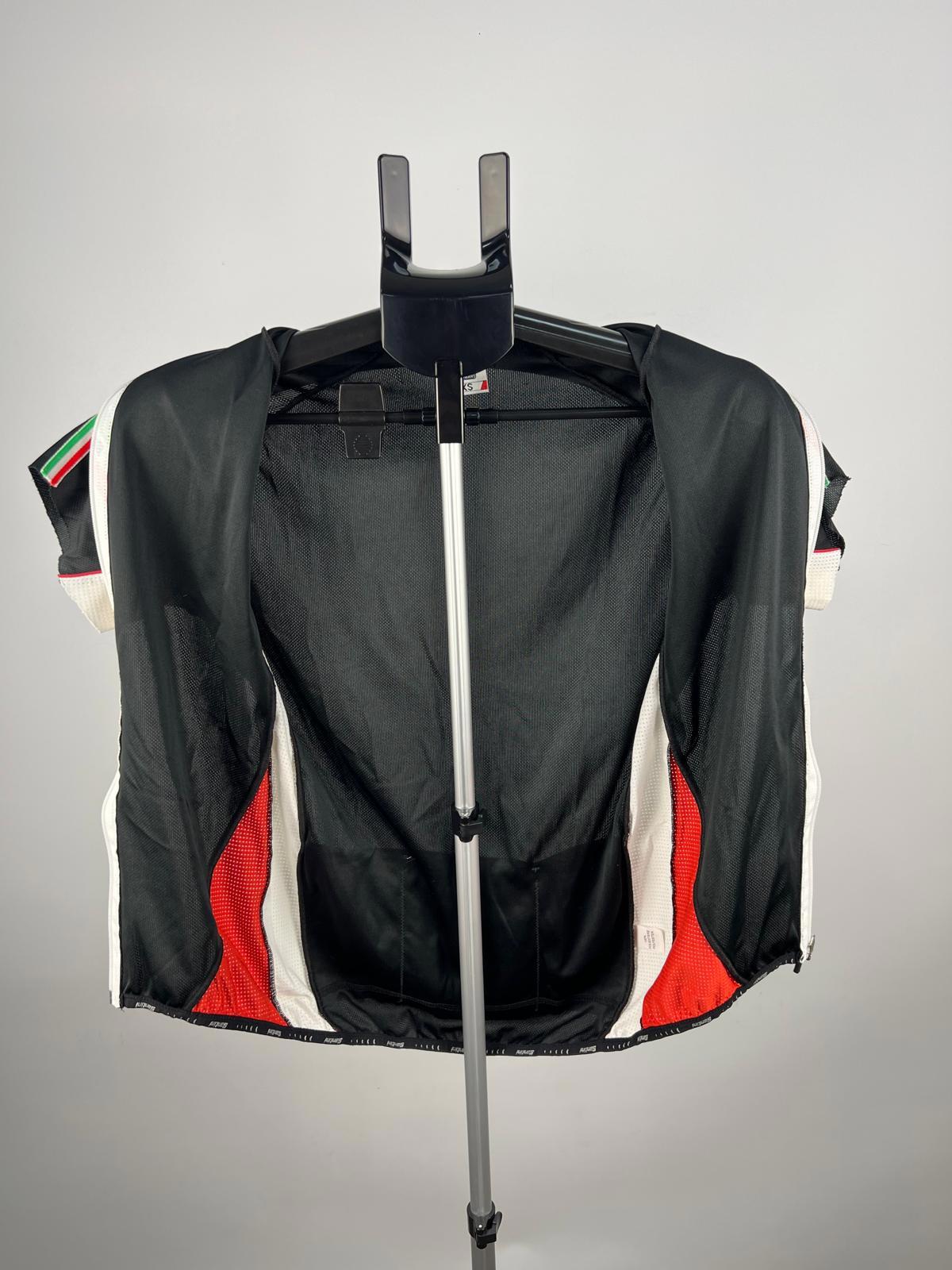 Santini SMS Cycling Jersey - XS - Black/Red/White - Full Zip - Made in Italy