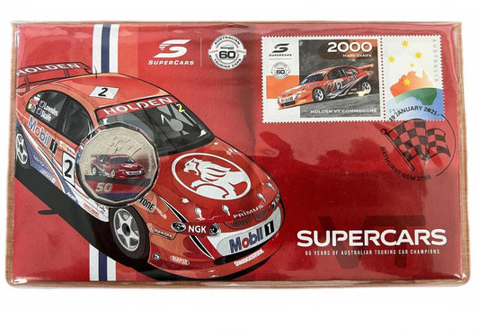 2021 60 Years Supercars 2000 Holden VT Commodore PNC with 2020 50c Coloured Coin