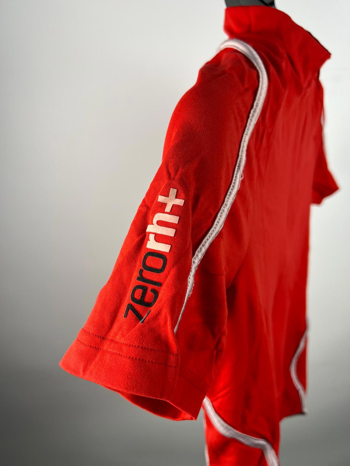 zerorh+ Red Short Sleeve Cycling Jersey - Full Zip - Size L