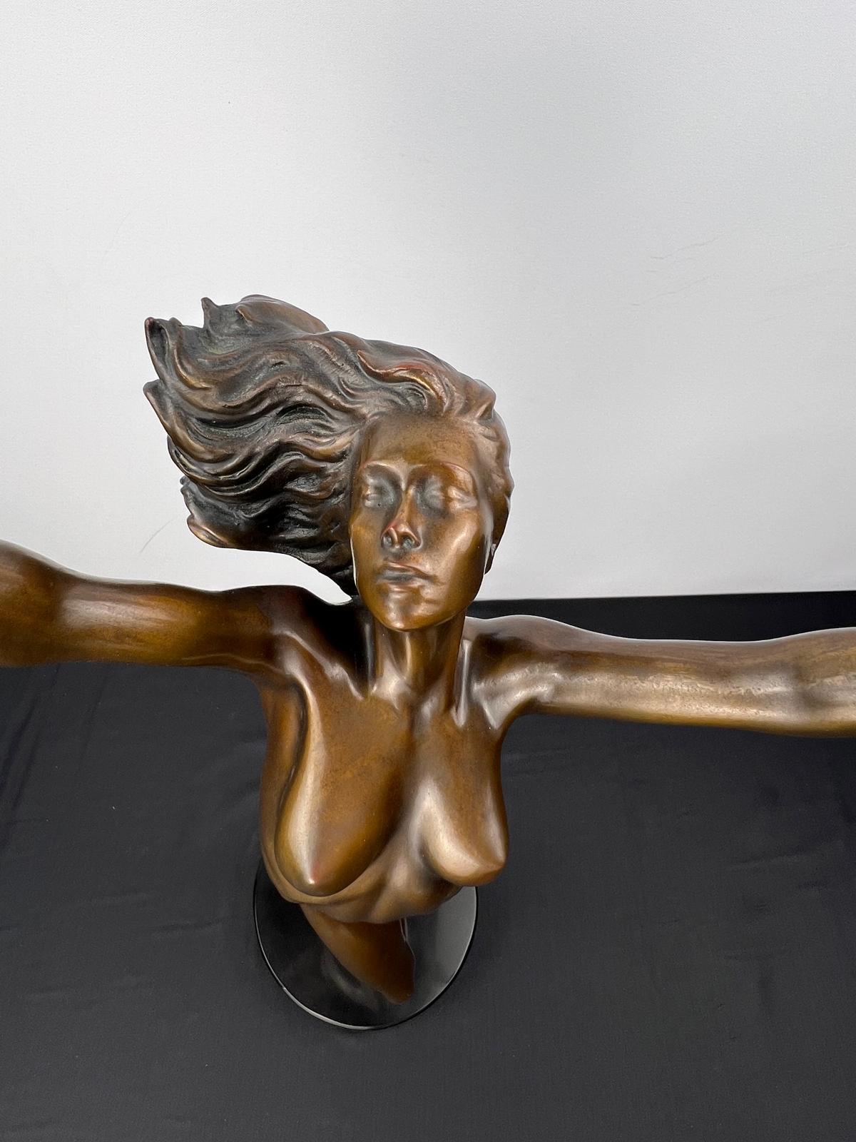 Genuine 'Gratitude' Bronze Sculpture by Danielle Anjou