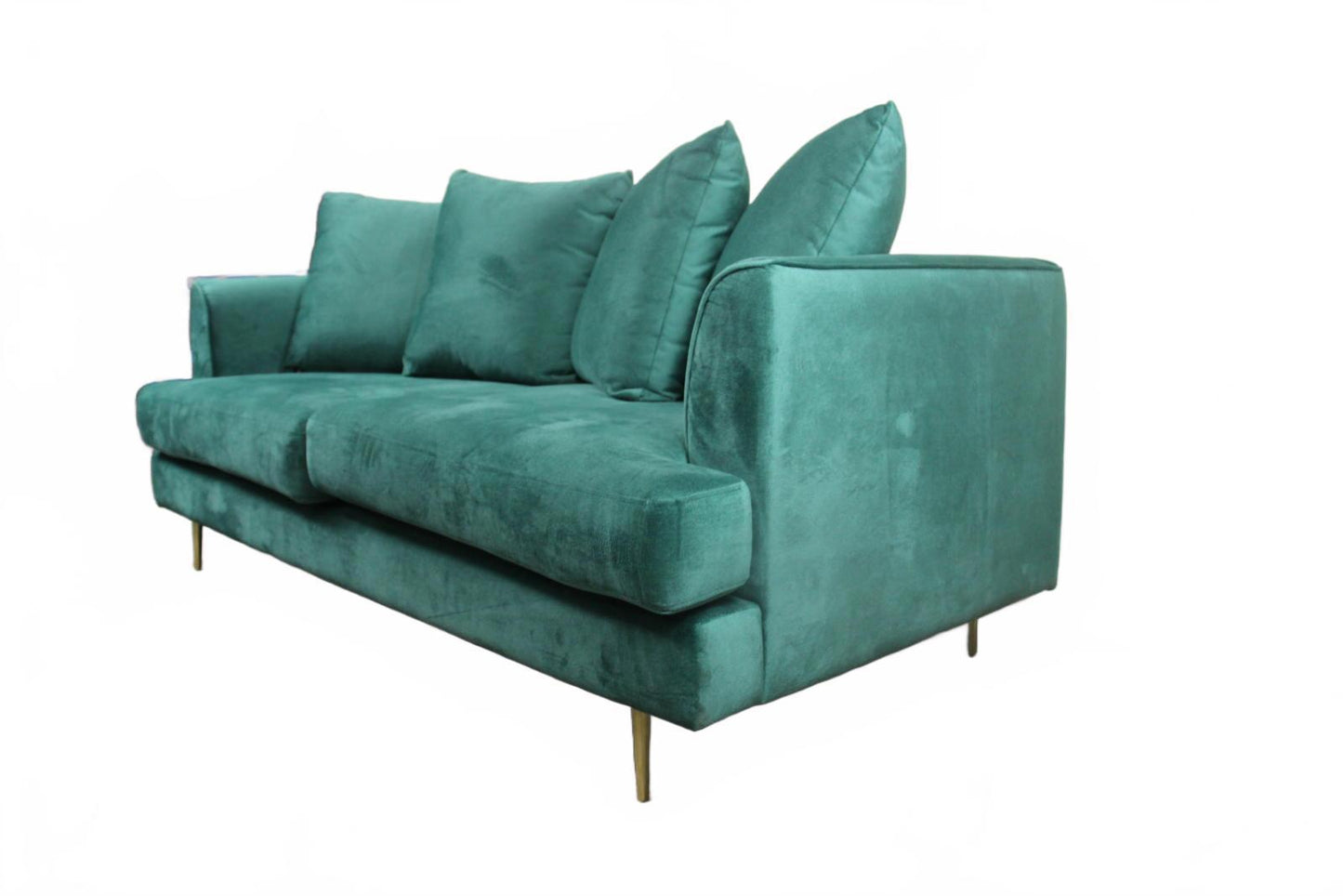 Luxury green velvet 3-seater lounge