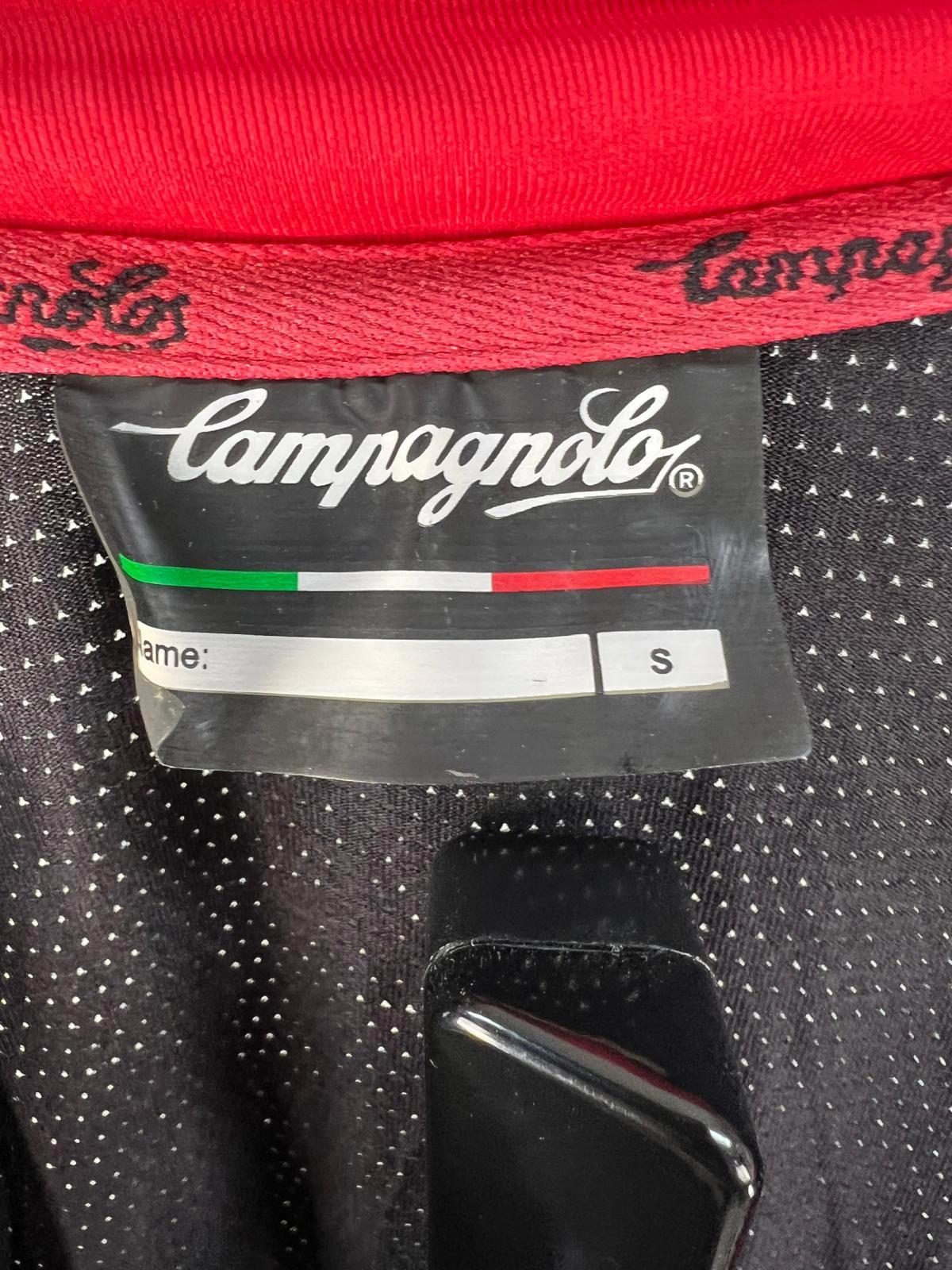 Campagnolo RS Cycling Jersey S Black/Red Full Zip Short Sleeve
