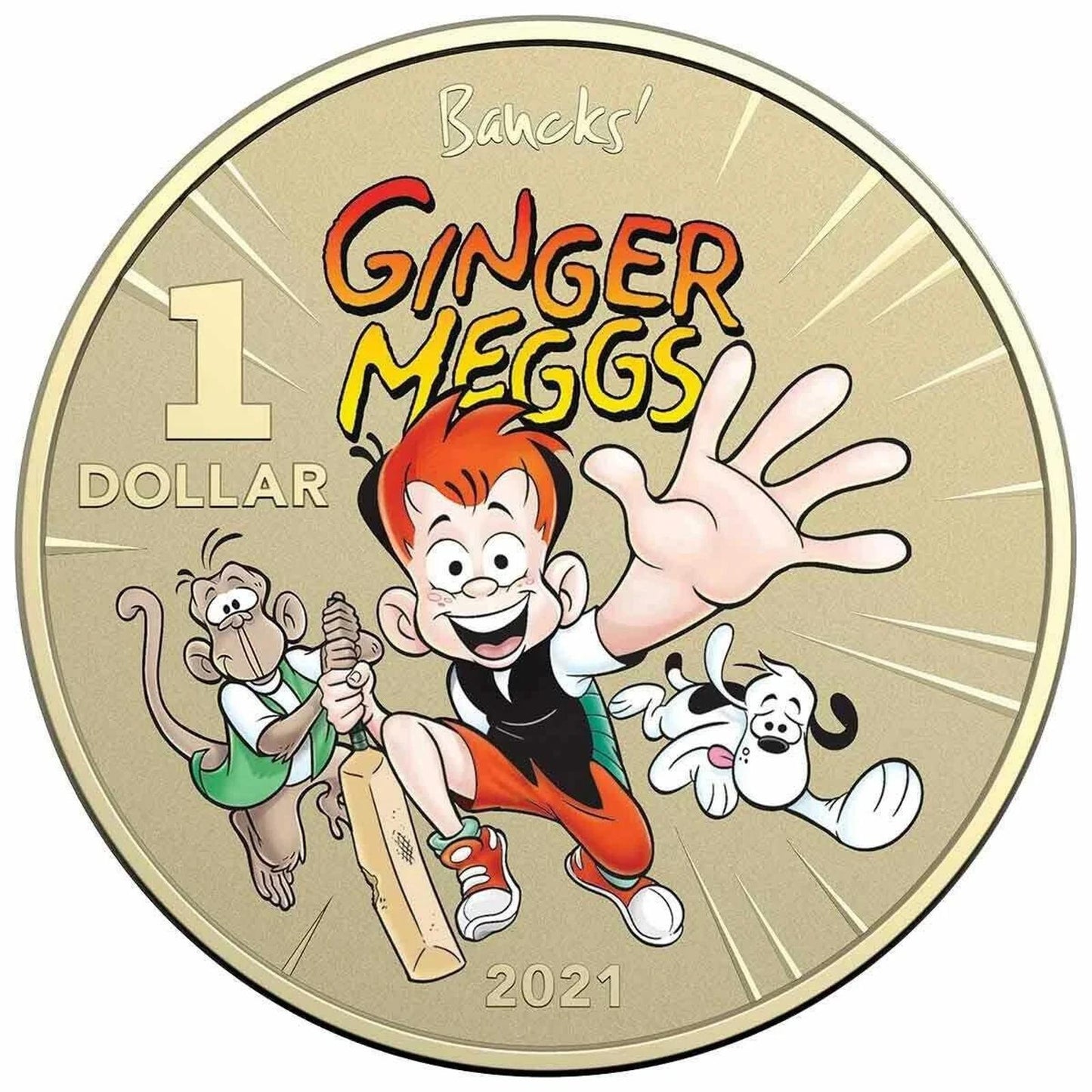 Ginger Meggs 100 Years of Adventure 2021 $1 Coloured Uncirculated Two-Coin Set