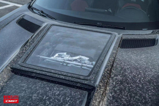 CMST Carbon Fiber & Glass Hood – Mercedes-AMG GT (C190) | One-Sided Woven Carbon
