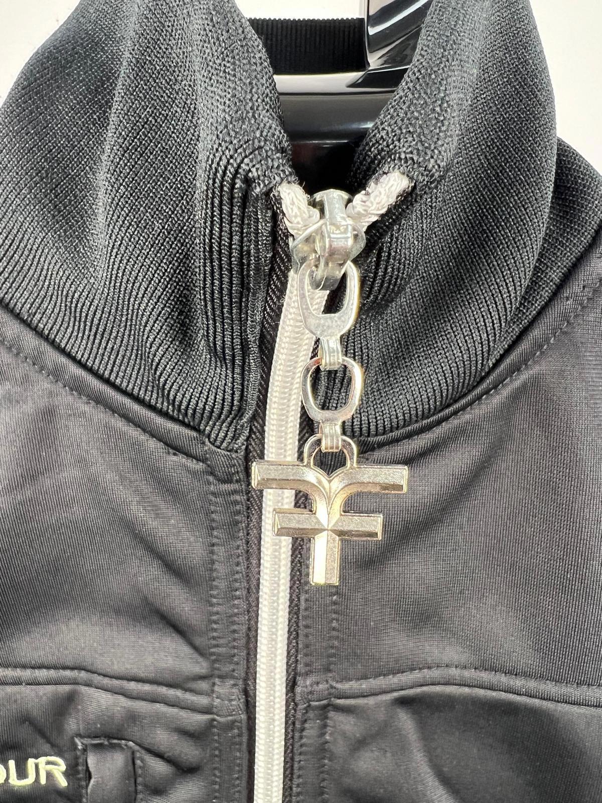 Five Four Men's Track Jacket Small Black Full Zip Mock Neck Polyester