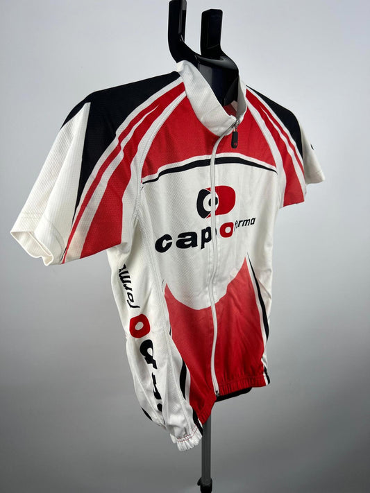 Capoforma Cycling Jersey S Made in Italy Full Zip Short Sleeve Red