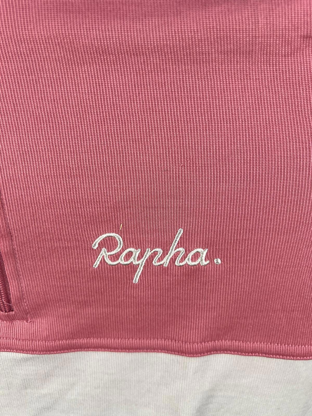 Rapha Short Sleeve Cycling Jersey XS Pink Grey White 1/4 Zip