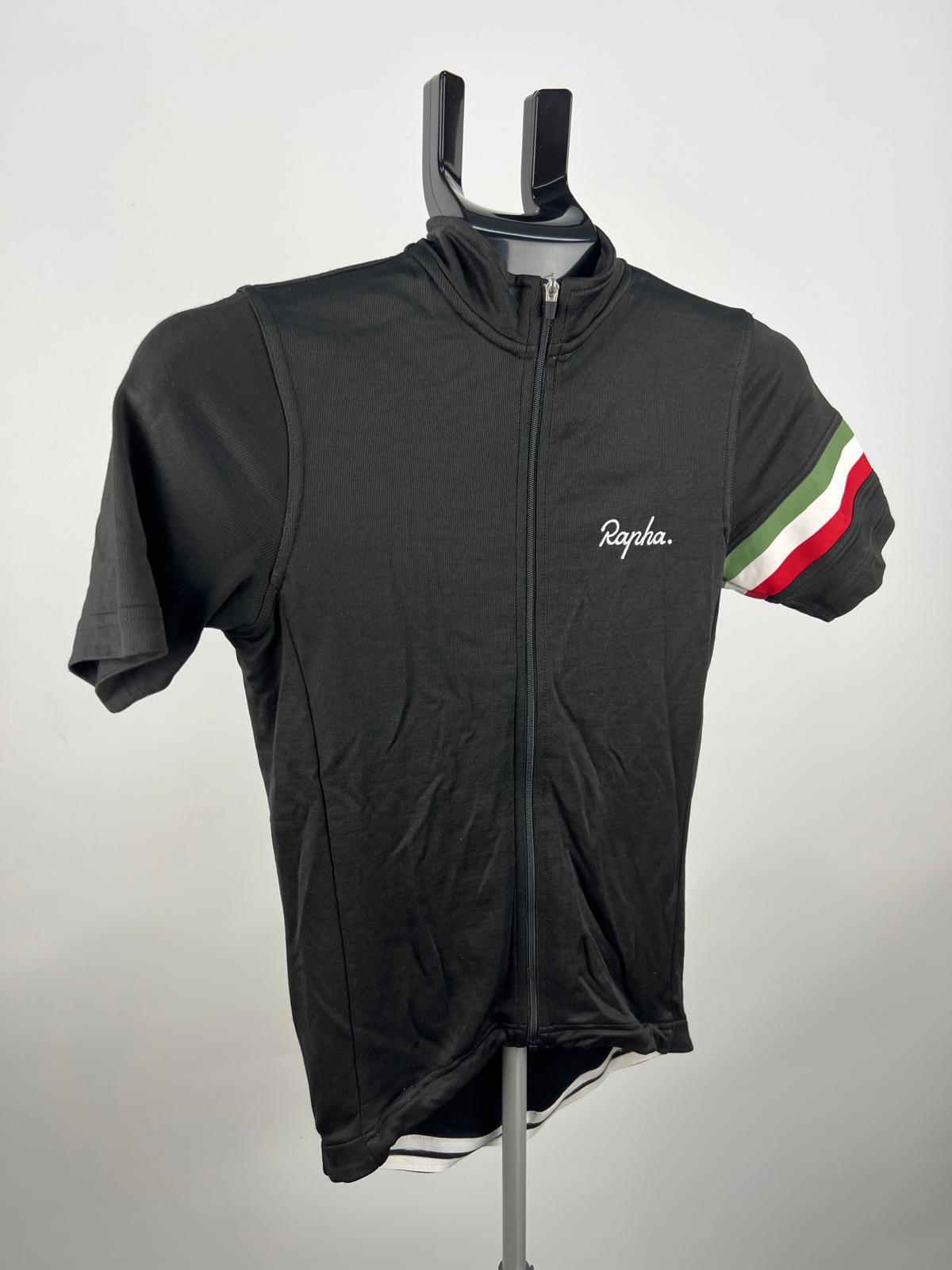 Rapha Cycling Jersey - XS - Black - Made in Italy - Short Sleeve - Full Zip