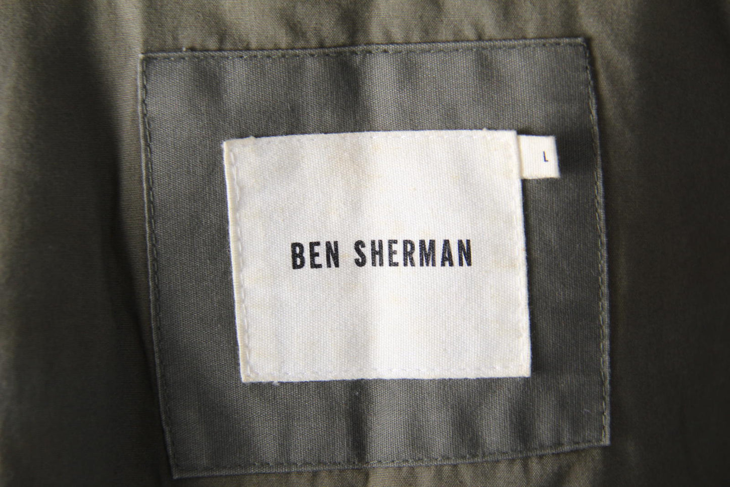 Ben Sherman Olive Green Cotton Jacket - Size L
