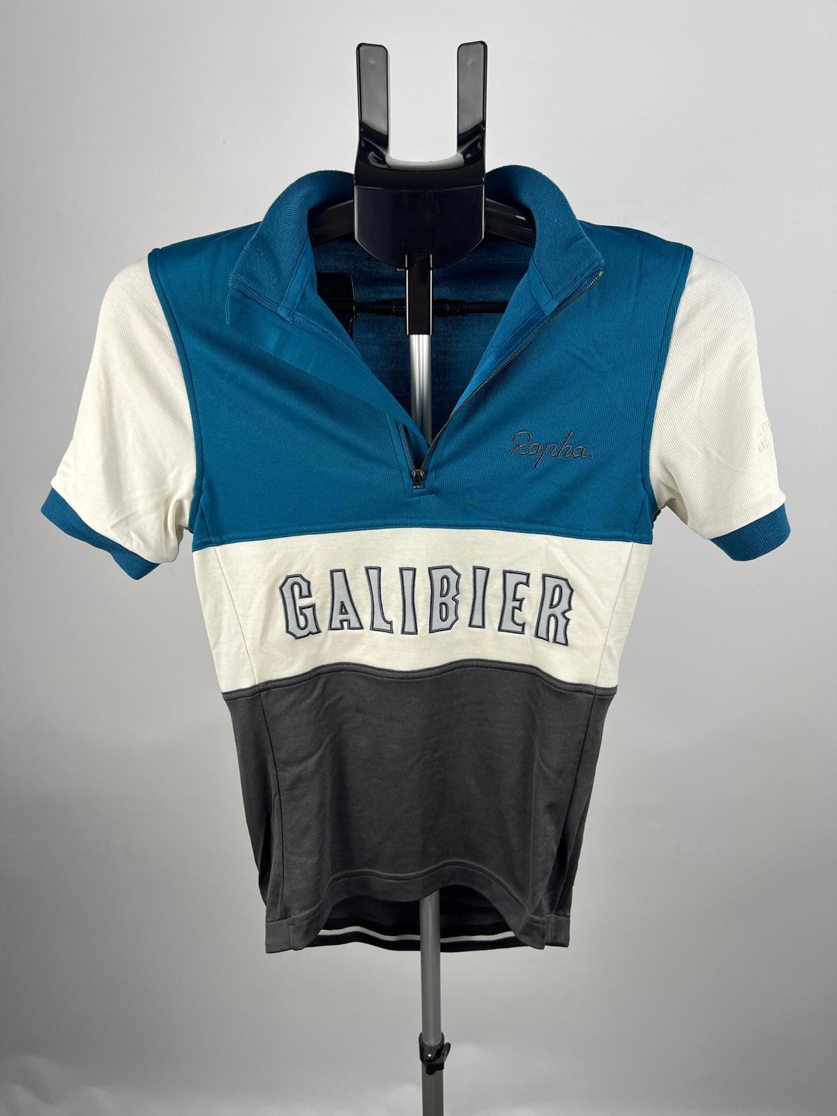 Rapha Galibier Short Sleeve Cycling Jersey - XS - Teal/Cream/Grey