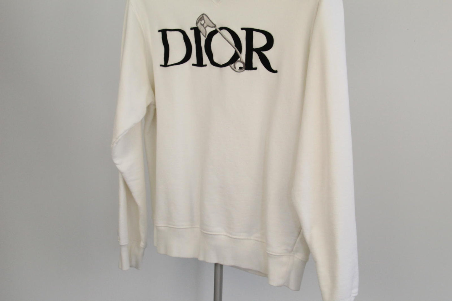 Dior Homme x Judy Blame Safety Pin Embroidered Crewneck Sweater