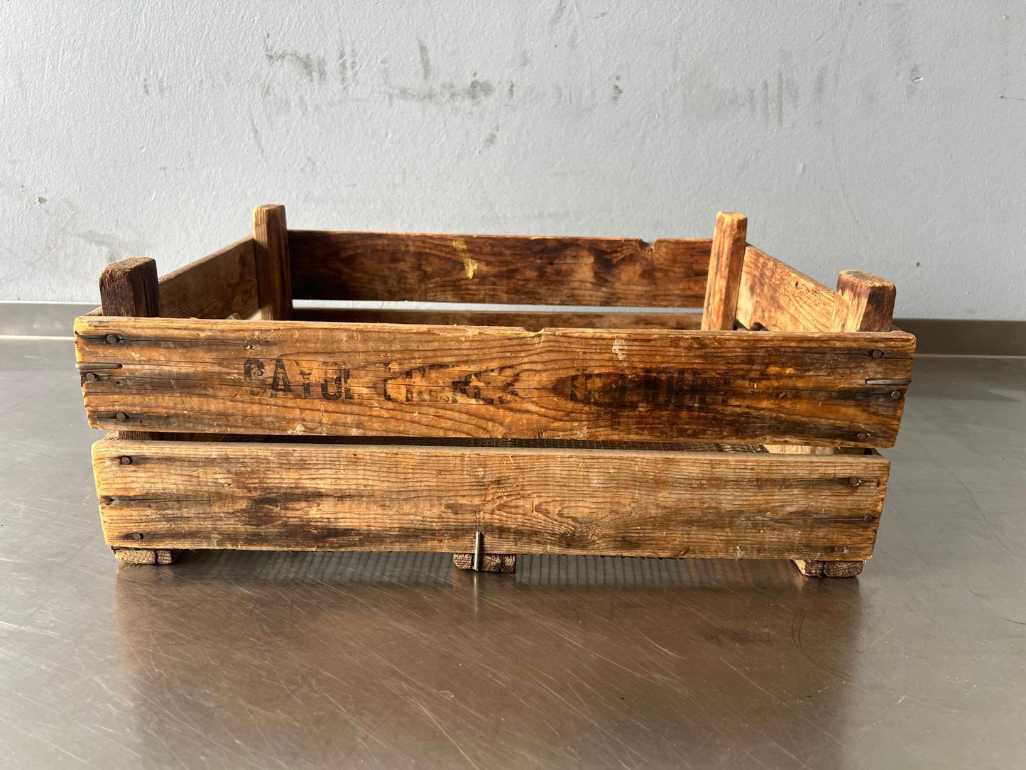 Vintage French Wooden Produce Crates – Cayol Frères / Père et Fils (Stackable)