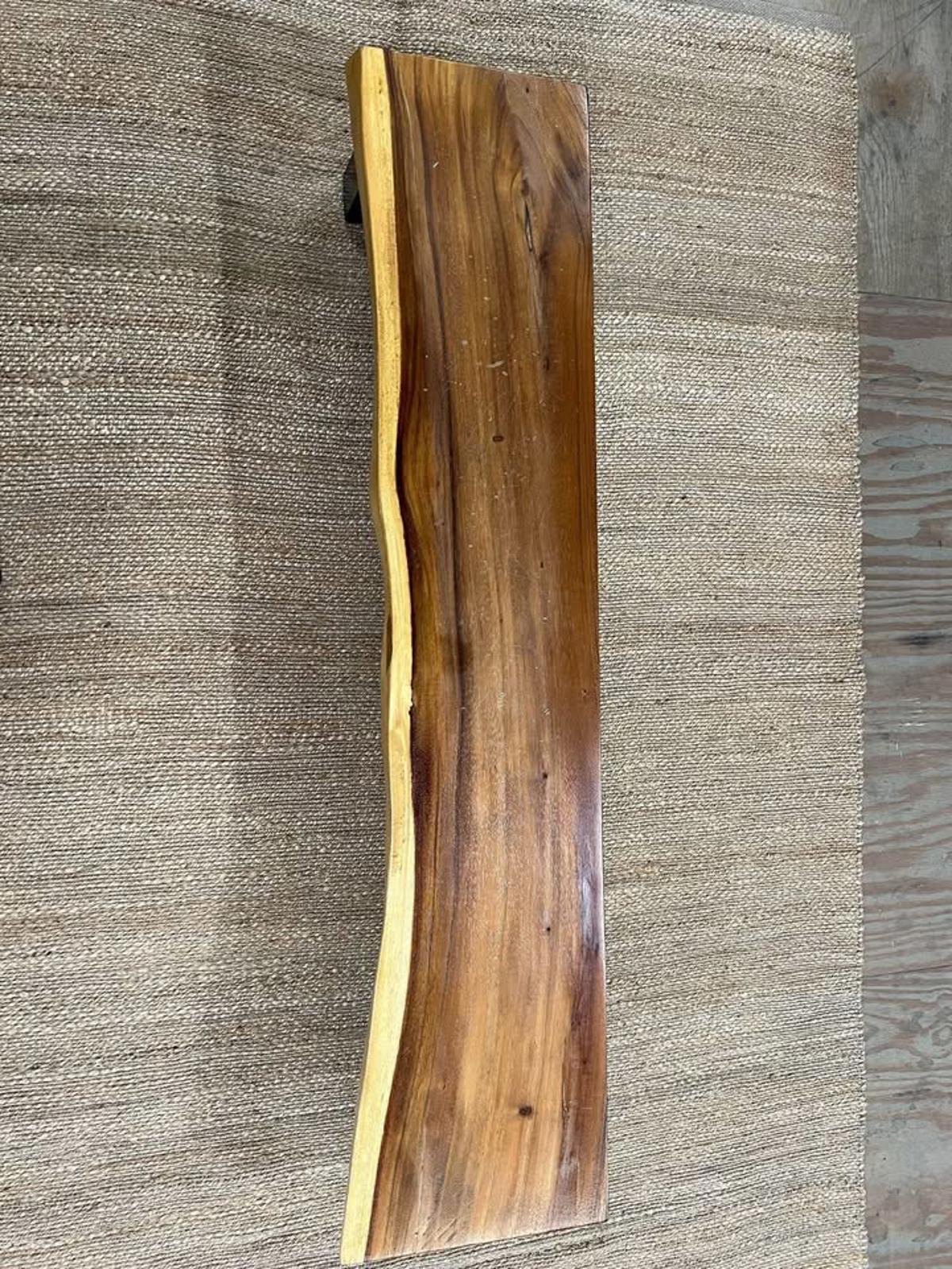 Black walnut hardwood live edge low benches