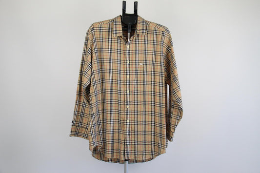 Burberry London Men’s Classic Nova Check Long Sleeve Shirt – Size XL