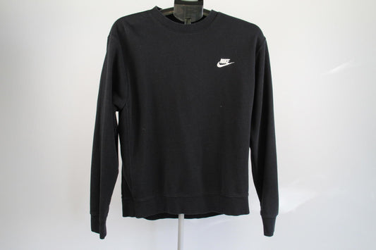 Nike Fleece Crew Neck Sweatshirt Men's Medium Black Pullover Jumper Warm Gym