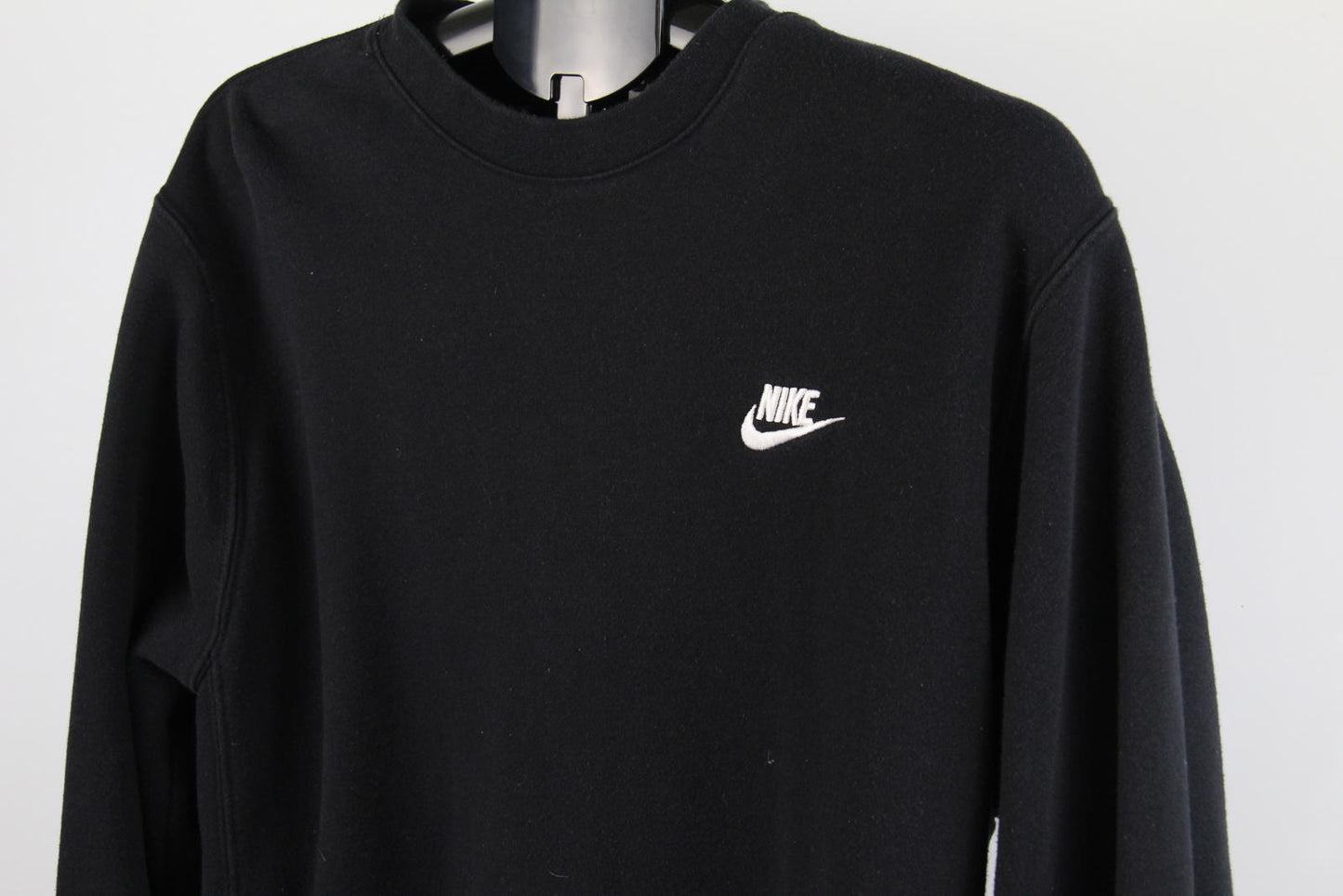 Nike Fleece Crew Neck Sweatshirt Men's Medium Black Pullover Jumper Warm Gym