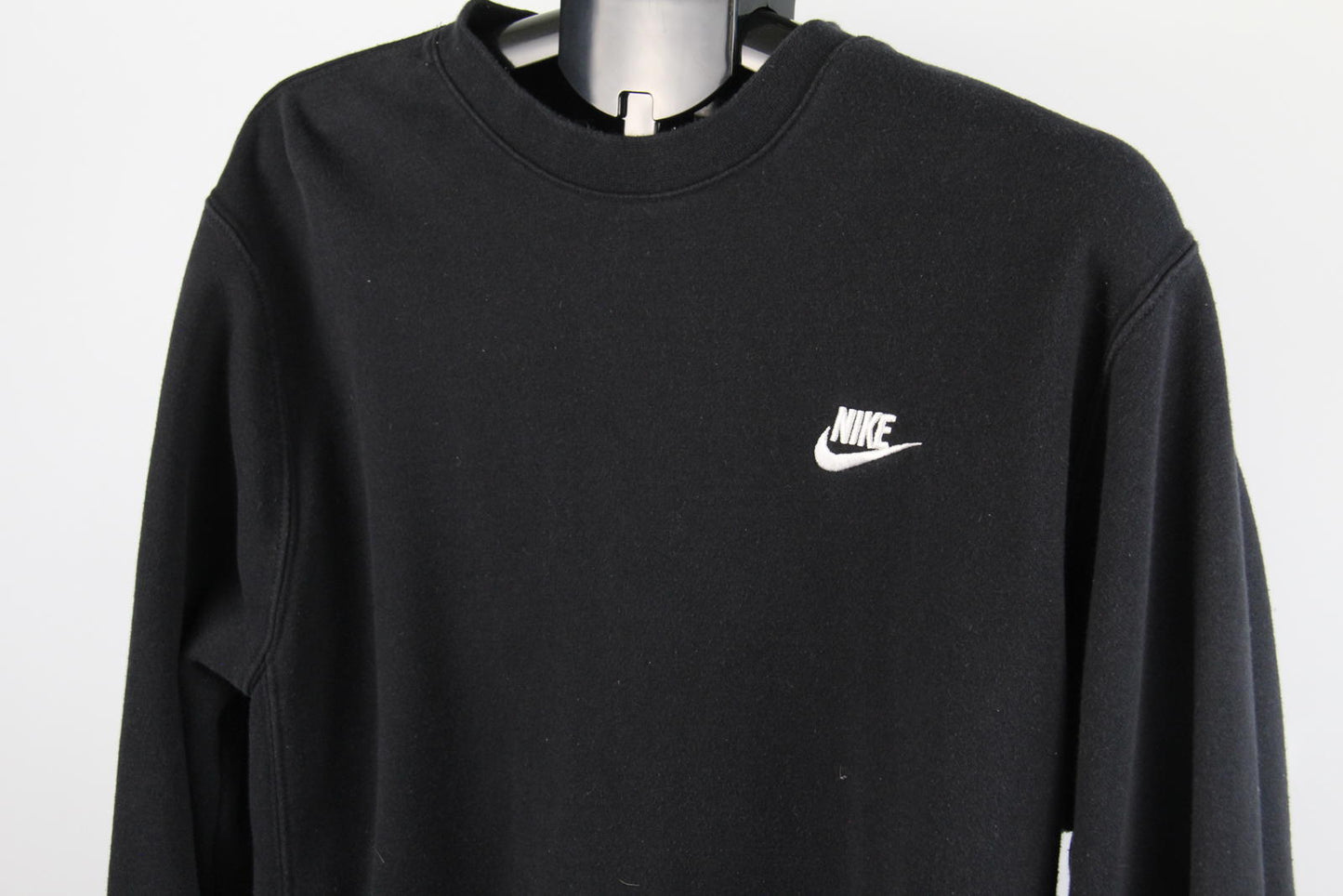 Nike Fleece Crew Neck Sweatshirt Men's Medium Black Pullover Jumper Warm Gym