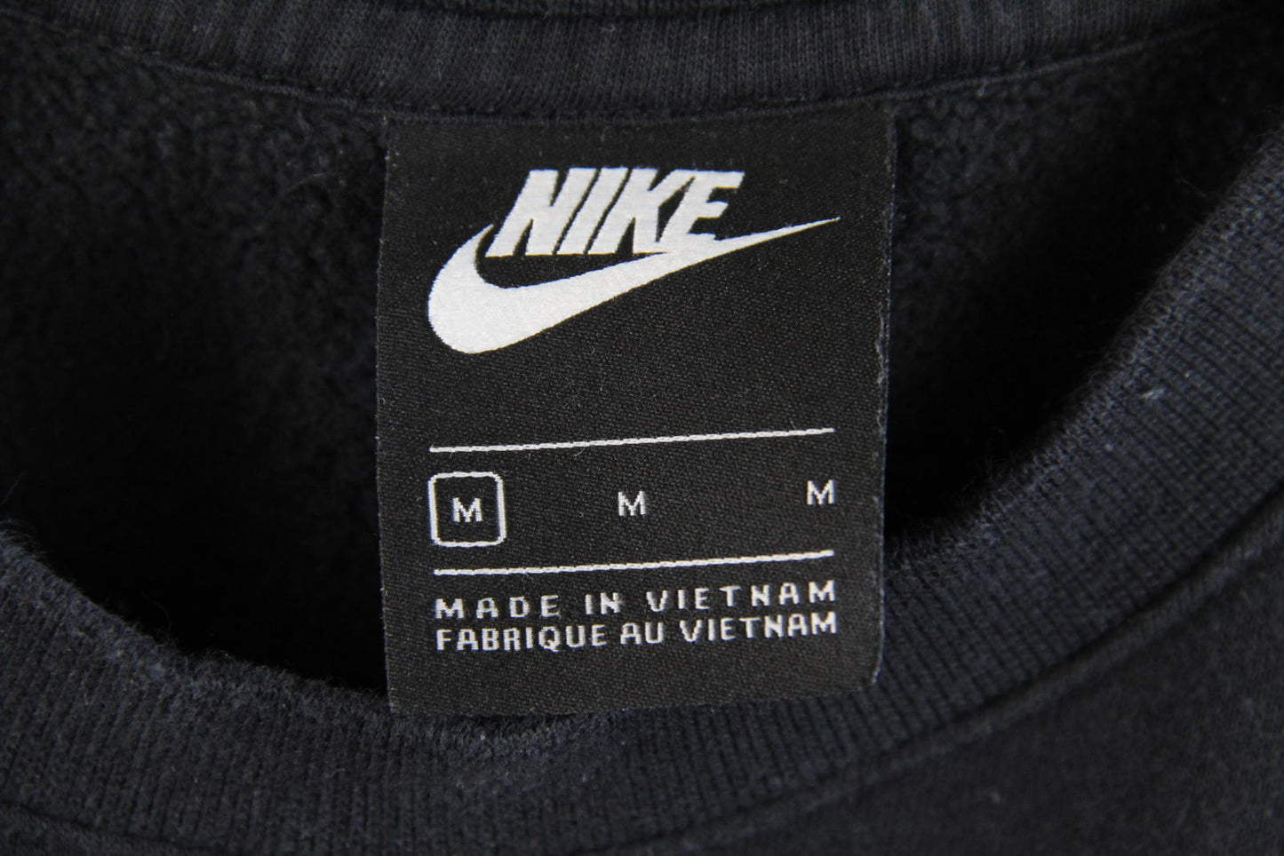 Nike Fleece Crew Neck Sweatshirt Men's Medium Black Pullover Jumper Warm Gym