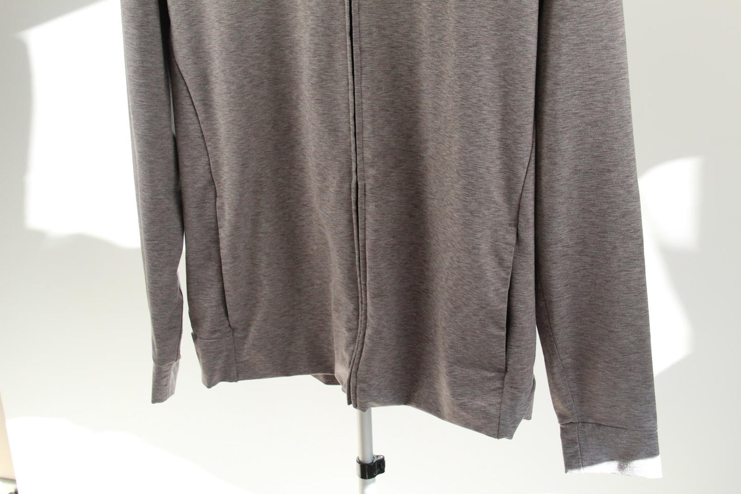 Nike Dri-FIT Full Zip Hoodie Men's Large Grey Marle Sweatshirt Gym Track Jacket