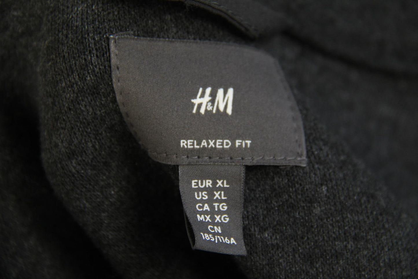 H&M Relaxed Fit Charcoal Button-Up Overshirt – Size XL