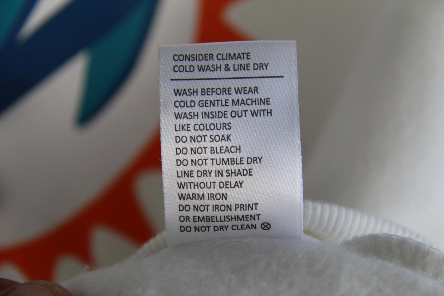 NFL Miami Dolphins Hoodie – Small – White Fleece Pullover – Official Product