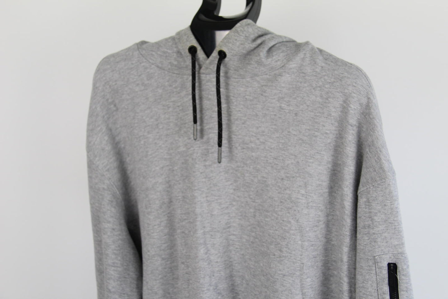 CSG Men's Grey Pullover Hoodie – Size 2XL – Cotton Blend – Arm Zip Pocket