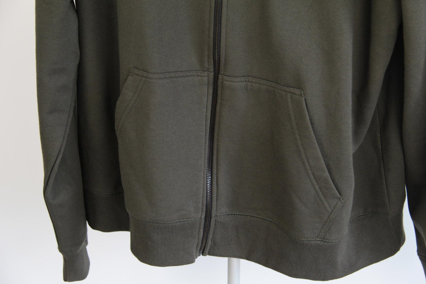 Connor Asher Full Zip Hoodie – Olive Green – Size 3XL