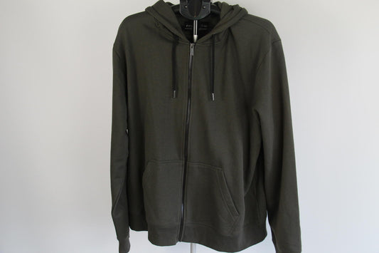 Connor Asher Full Zip Hoodie – Olive Green – Size 3XL