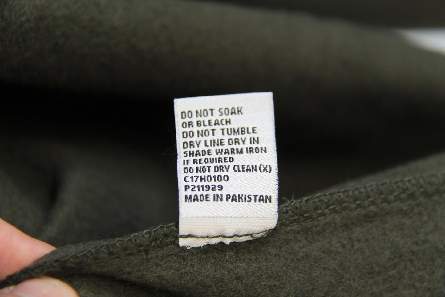 Connor Asher Full Zip Hoodie – Olive Green – Size 3XL