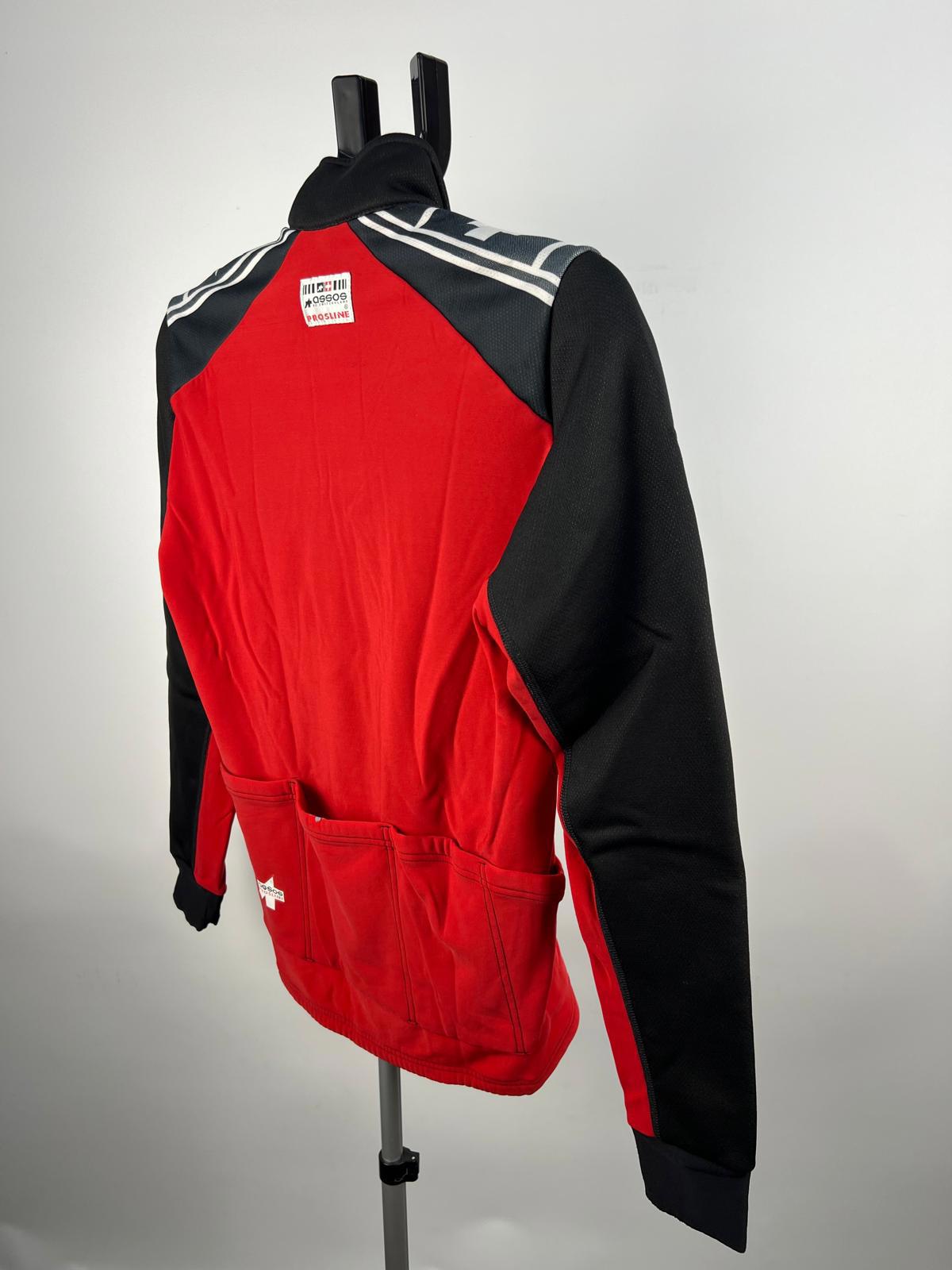 Assos Men's Utility Jacket Black and Red Full Zip