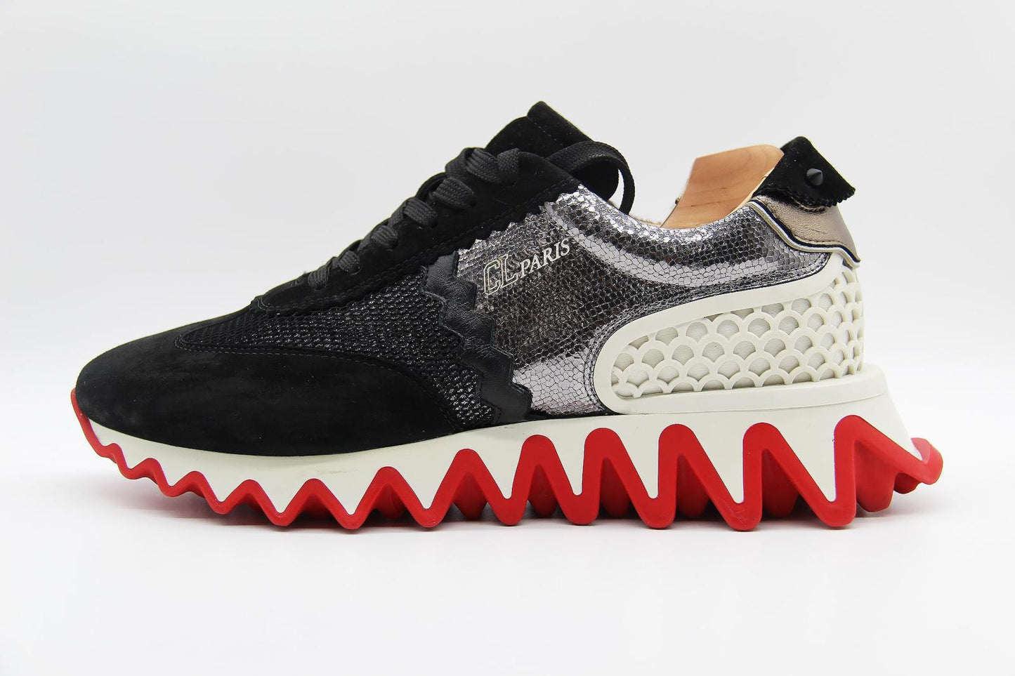 Christian Louboutin Loubishark 'Black Silver' Sneakers – EU 40 / UK 6.5