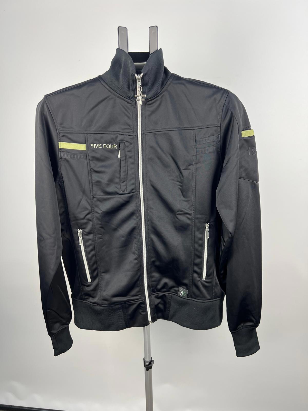 Five Four Men's Track Jacket Small Black Full Zip Mock Neck Polyester