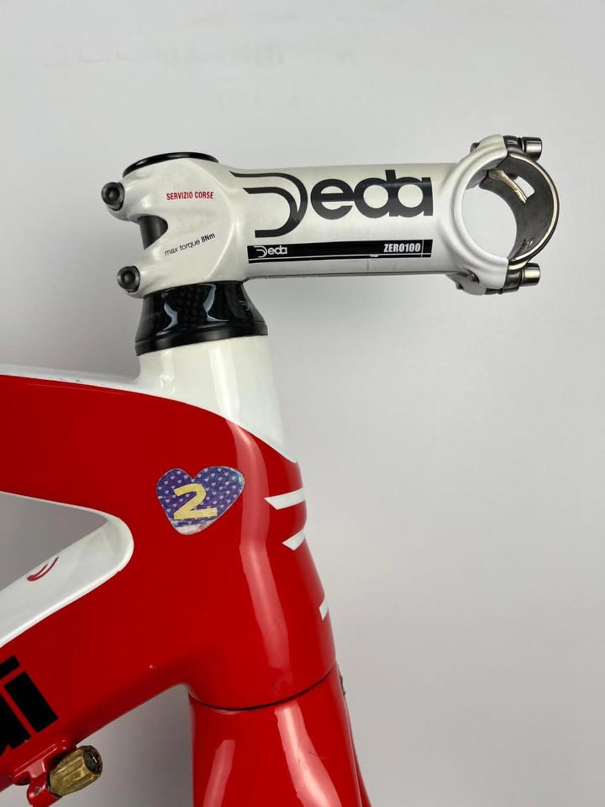 Dedacciai Assoluto Carbon Road Bicycle Frame + Fork (ISP, Red/White)