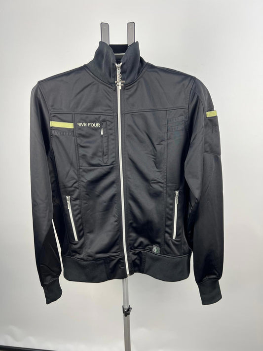 Five Four Men's Track Jacket Small Black Full Zip Mock Neck Polyester