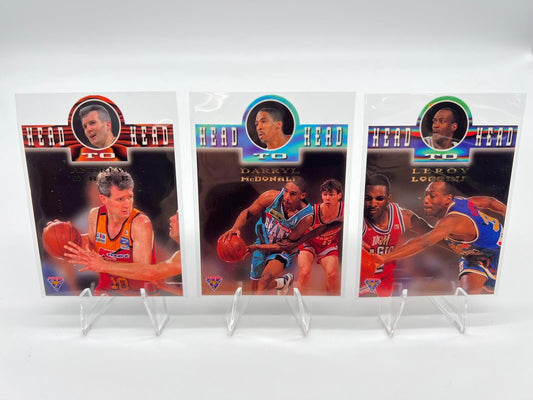 1995 Futera NBL Basketball Trading Card Head To Head Chase Card Set (7) Sample