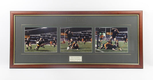 Signed Limited Edition George Gregan 'That Tackle' Framed Photoset, 479/1000