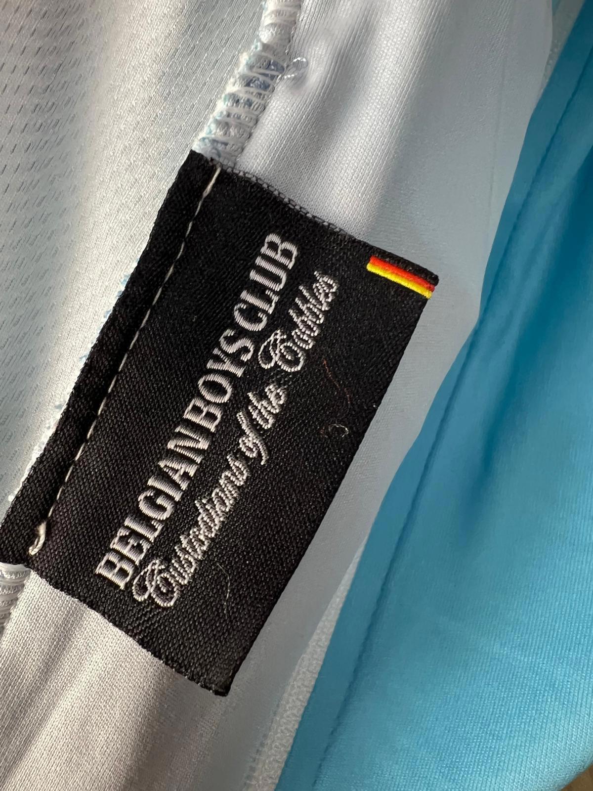 Belgian Boys Club 'Full Gas' Cycling Jersey - S - Light Blue - Made in Italy