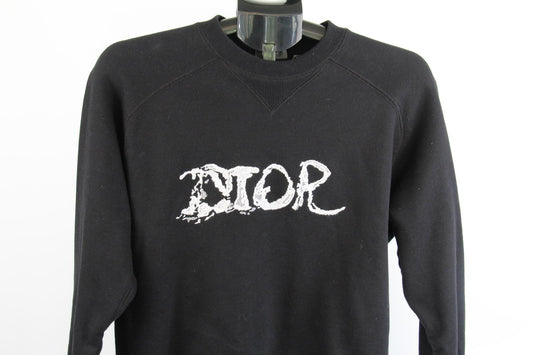 Dior x Peter Doig Black Distressed Logo Sweatshirt