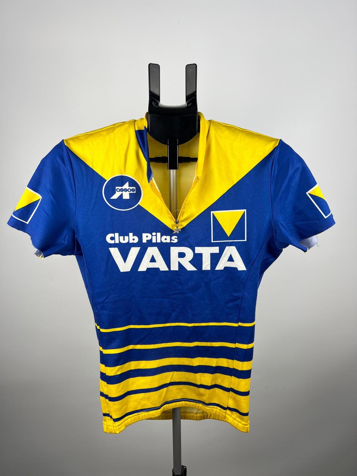 Assos Swiss-Made Club Pilas VARTA Cycling Jersey Blue/Yellow Size M