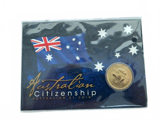 2011 Australian Citizenship Uncirculated $1 Perth Mint Coin on Card