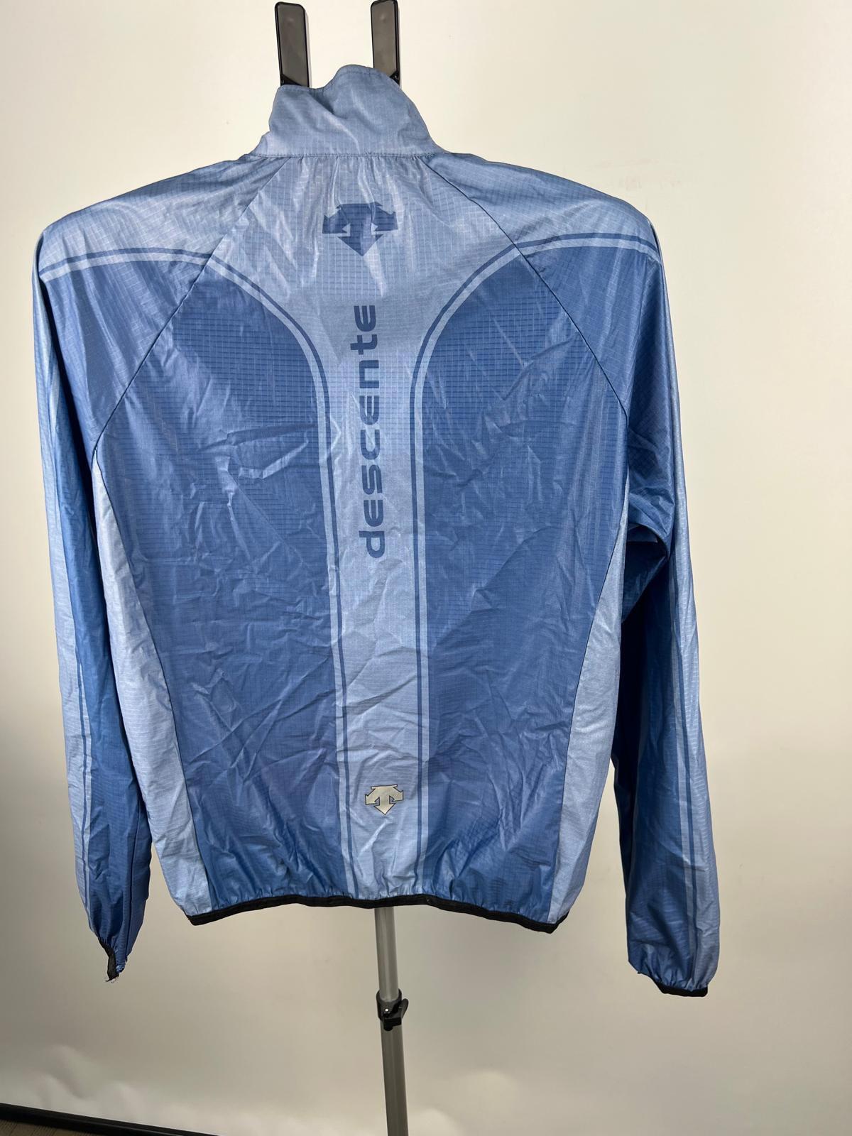 Descente Blue Lightweight Windbreaker Jacket - Small - Made in Mexico